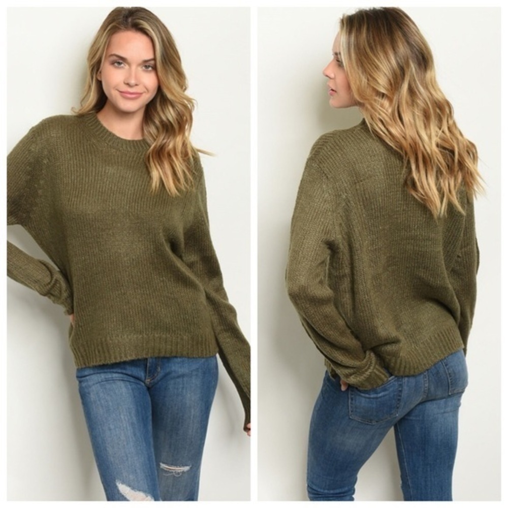 🆕Olive Knit pullover Sweater